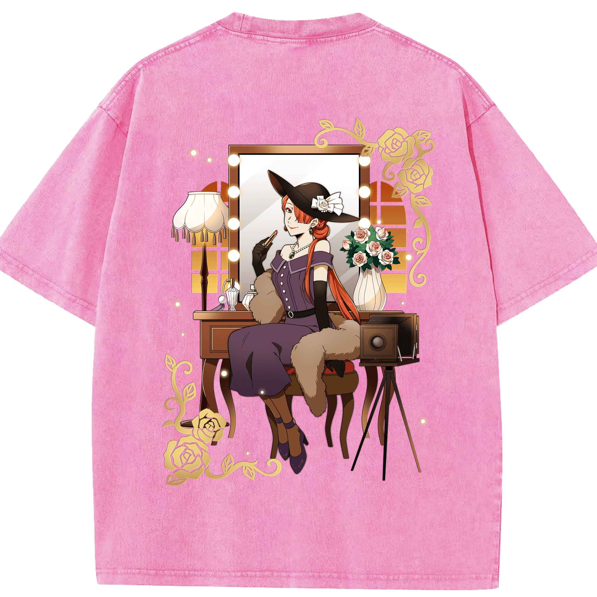 （画像用） 文豪ストレイドッグス Bungo Stray Dogs 綿100% ヴィンテージ風 半袖Tシャツ（背面プリント）